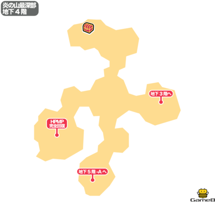 ドラクエ7の炎の山最深部の地下4階