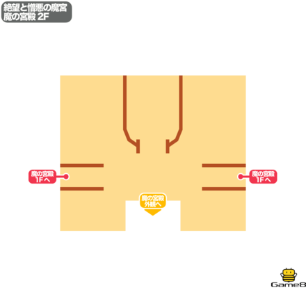 ドラクエ9の絶望と憎悪の魔宮の魔の宮殿2F