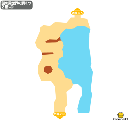 ドラクエ7の謎の異世界の洞くつの2階-D