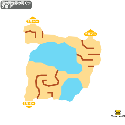 ドラクエ7の謎の異世界の洞くつの2階-F