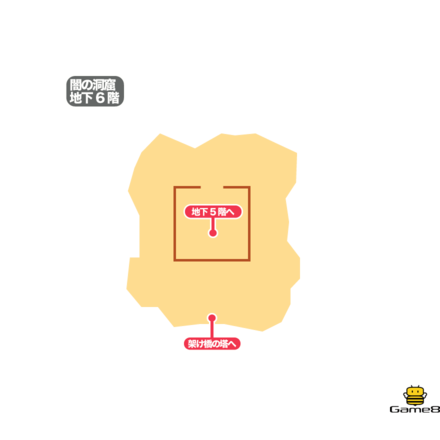 ドラクエ4の闇の洞窟の地下6階のマップ