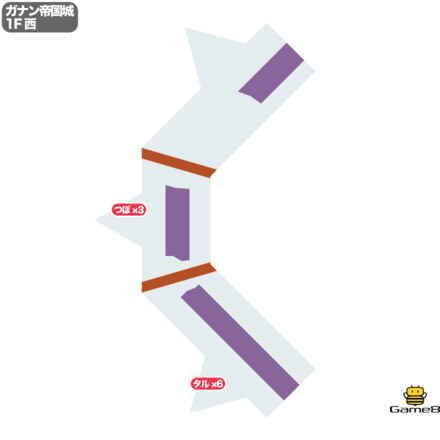 ドラクエ7のガナン帝国城の1F西