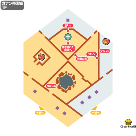 ドラクエ7のガナン帝国城の1F