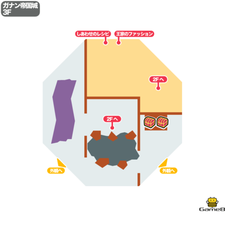 ドラクエ7のガナン帝国城の3F