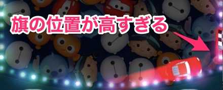 旗の位置が高い