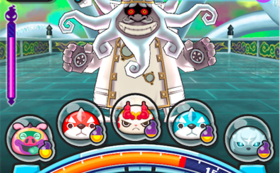 全体攻撃パでイカカモネ議長戦の画面