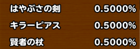 目玉装備排出確率の画像