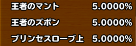 目玉装備排出確率の画像