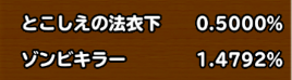 目玉装備排出確率の画像