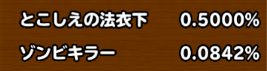 目玉装備排出確率の画像