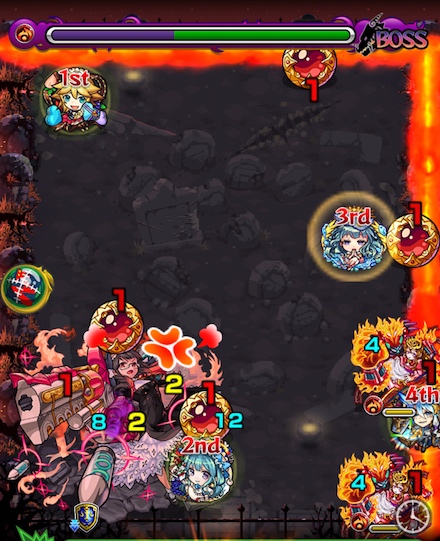 ニギミタマのボスステージ1暗転後