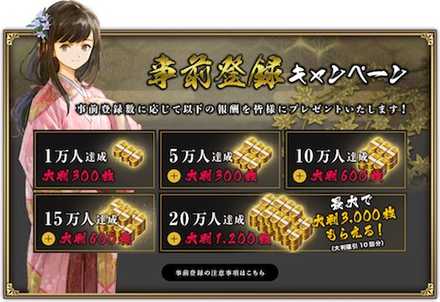 戦国大河 事前登録