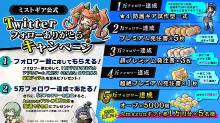 ミストギア フォローキャンペーン