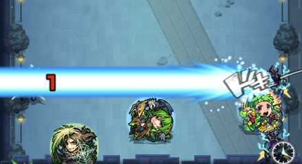 ビットンが数字方向にレーザー