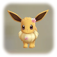 ピカブイのピンクのはなかざり(イーブイ)