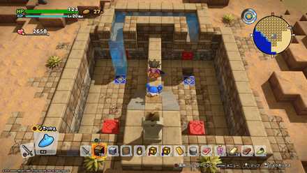 地図地上の西端にある高台のビルダーパズル完成前