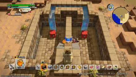 地図地上の西端にある高台のビルダーパズル完成後