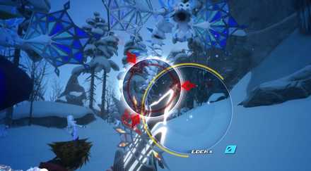 フロストサーペントの尻尾を攻撃する