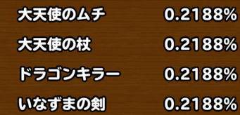 武器フェスティバルでの排出率