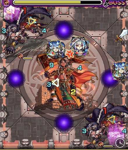 焔旗の獣人姫ボス2敵召喚後