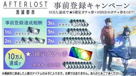 afterlost 事前登録特典