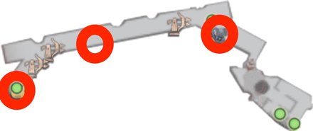 障壁上の大砲を撃って船に移動