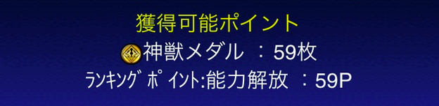 神獣メダル獲得量