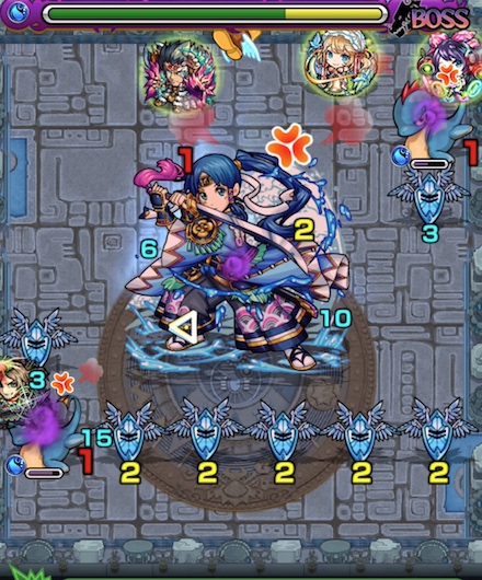 秘泉の神殿 時の間1ボス3シールド展開後