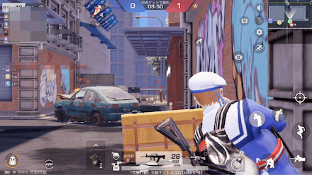 リーン撃ち画像