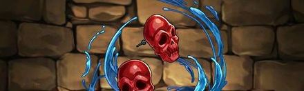 【5462】双面の赤きドクロのピアス