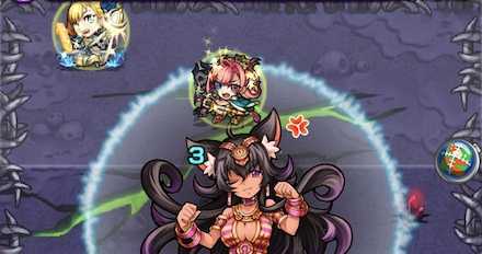 エレメントエリア内で敵を攻撃