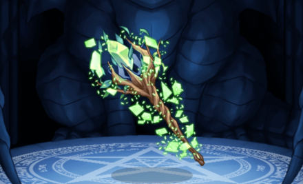 躍動する会心のロッドの画像