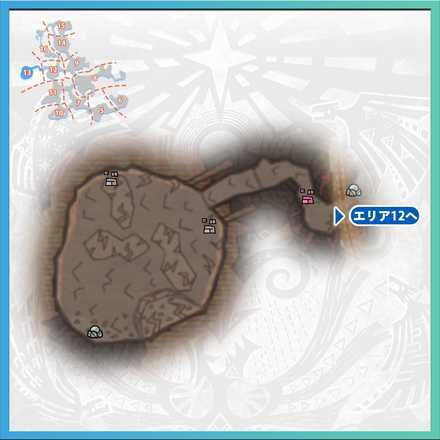 龍結晶の地エリア13のマップ