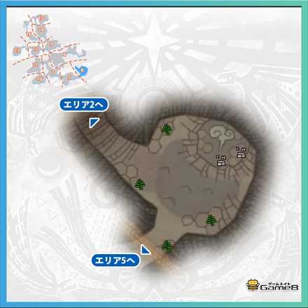 龍結晶の地エリア6のマップ