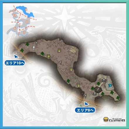 瘴気の谷エリア9のマップ