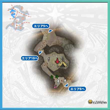 瘴気の谷エリア11のマップ