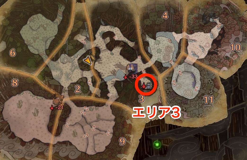 導きの地のキャンプ設営地