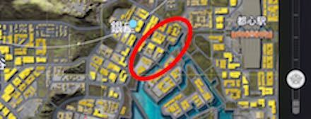 荒野行動　東京マップ　降下場所