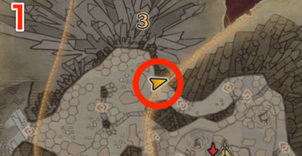 龍結晶の地オタカラ7の1つ目の場所