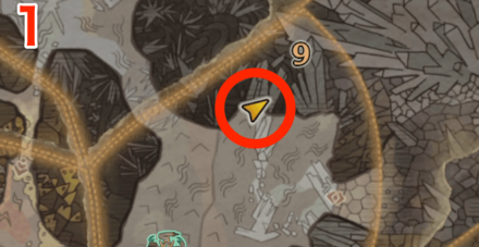 龍結晶の地オタカラ8の1つ目の場所