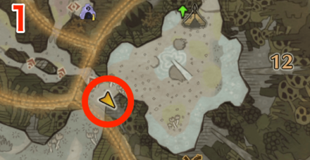 瘴気の谷オタカラ8の1つ目の場所