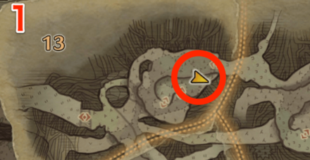 古代樹の森オタカラ8の1つ目の場所