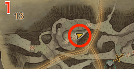 古代樹の森オタカラ10の1つ目の場所