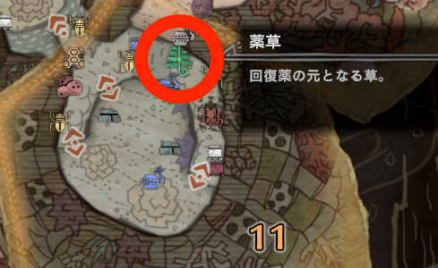 モギーの出現場所(エリア11)