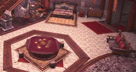 上品な模様の床【白】