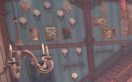 ストライプの壁【青】