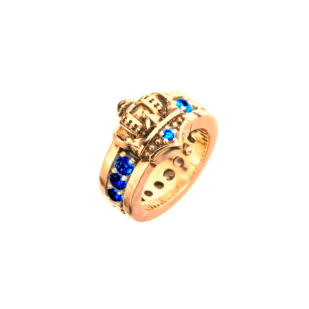 ブルーサファイアクラウンリング［金］