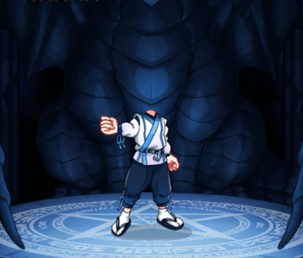 天人の装束(青・男)の画像