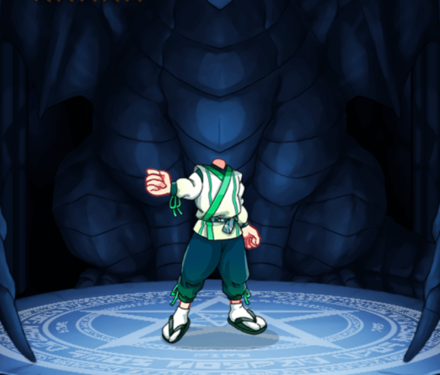 天人の装束(緑・男)の画像