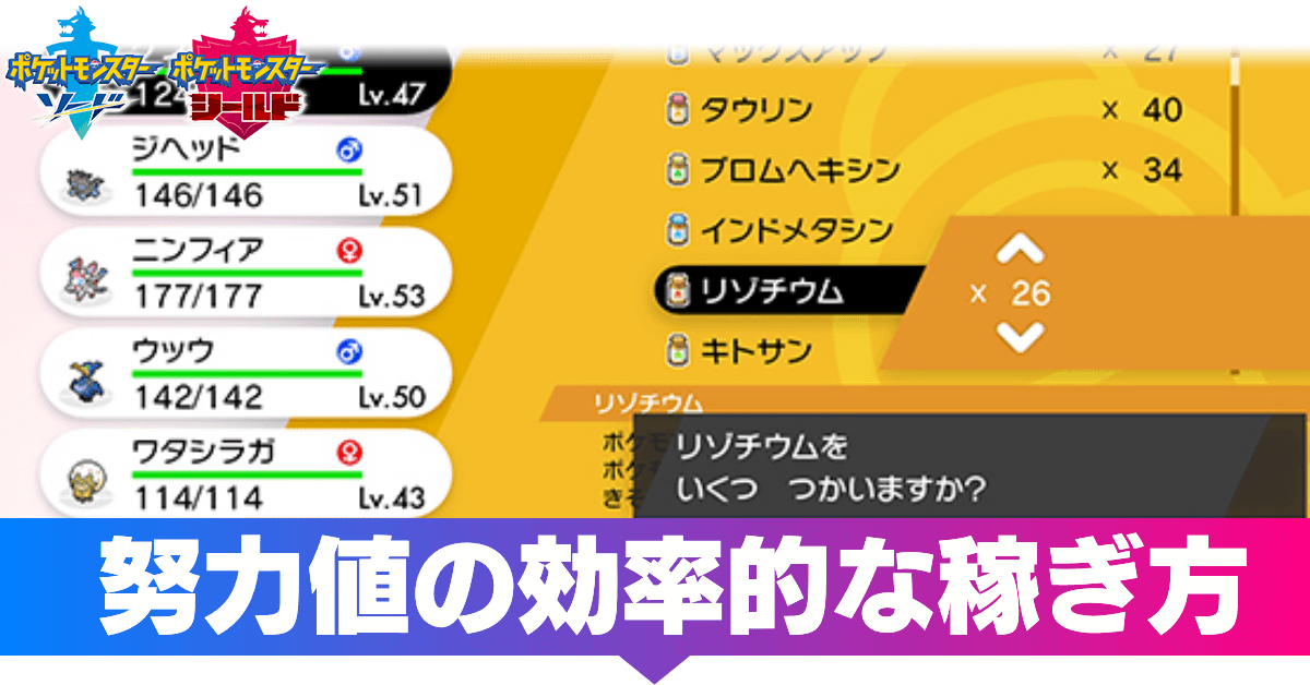 レベル ポケモン 剣 上げ 盾 【ポケモンソードシールド】レベル上げ・経験値稼ぎの効率的な方法を解説！【ポケモン剣盾】